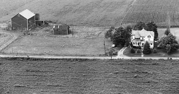 Vintage Aerial photo from 1972 in Knox County, OH