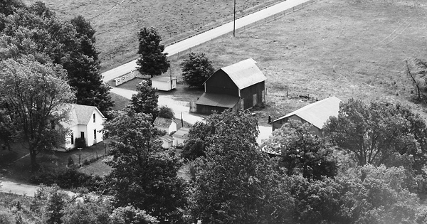 Vintage Aerial photo from 1977 in Carroll County, IN