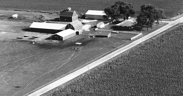 Vintage Aerial photo from 1983 in Kendall County, IL