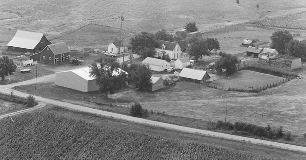Vintage Aerial photo from 1980 in Gage County, NE
