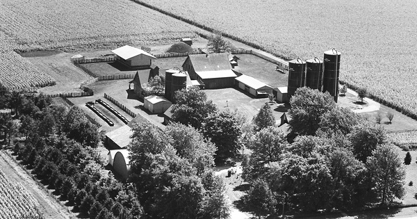 Vintage Aerial photo from 1966 in Champaign County, IL