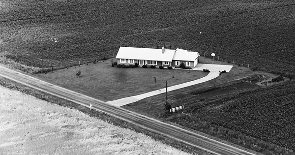 Vintage Aerial photo from 1967 in Adams County, IL