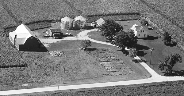 Vintage Aerial photo from 1967 in Fulton County, OH