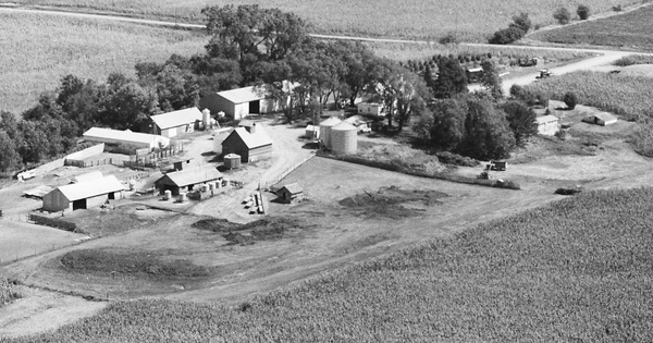 Vintage Aerial photo from 1984 in Burt County, NE
