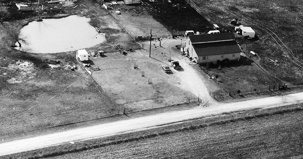 Vintage Aerial photo from 1992 in Grayson County, TX