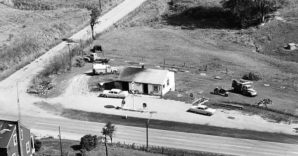 Vintage Aerial photo from 1967 in Guernsey County, OH