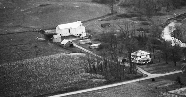 Vintage Aerial photo from 1973 in Knox County, OH