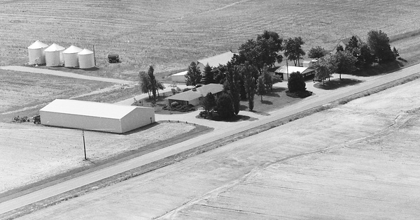 Vintage Aerial photo from 1983 in Clinton County, IL