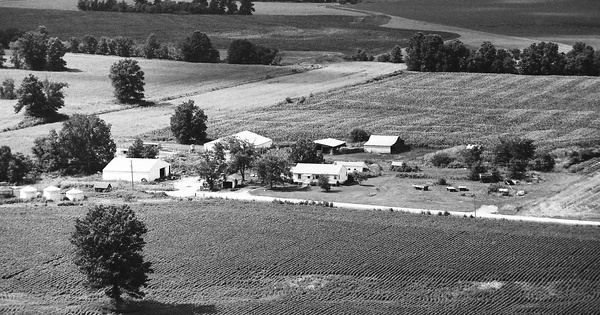 Vintage Aerial photo from 1992 in Scotland County, MO