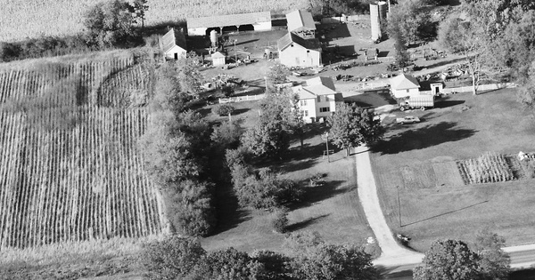 Vintage Aerial photo from 1984 in Mitchell County, IA