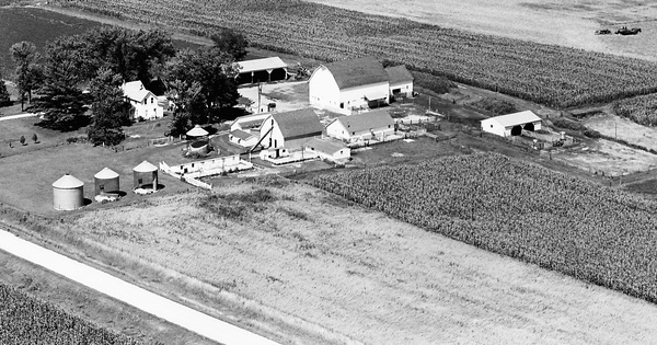 Vintage Aerial photo from 1971 in Buchanan County, IA