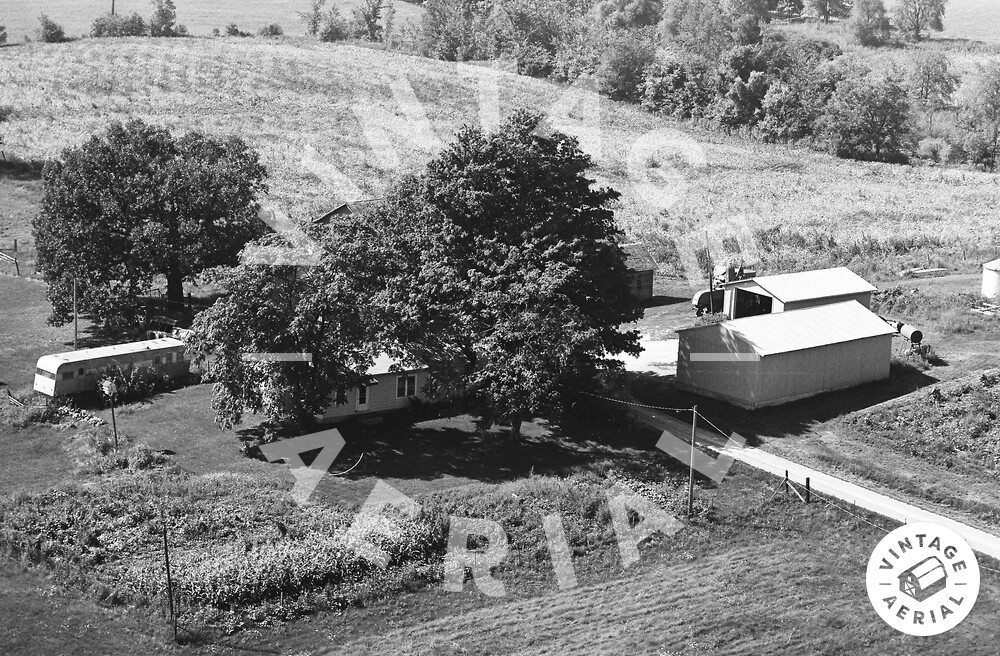 Vintage Aerial Indiana Whitley County 1970 3KWH28