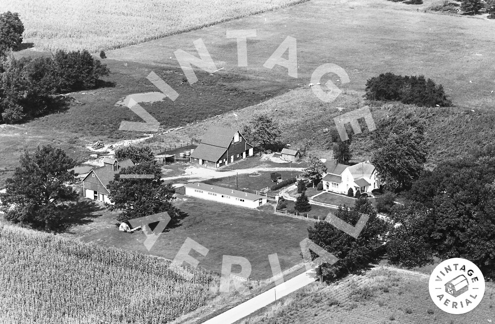 Vintage Aerial Indiana White County 1965 57CWH4