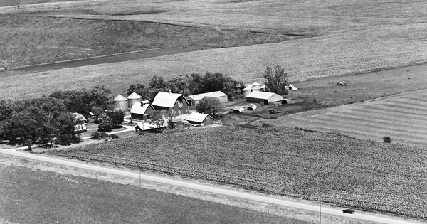Vintage Aerial photo from 1975 in Winnebago County, IA