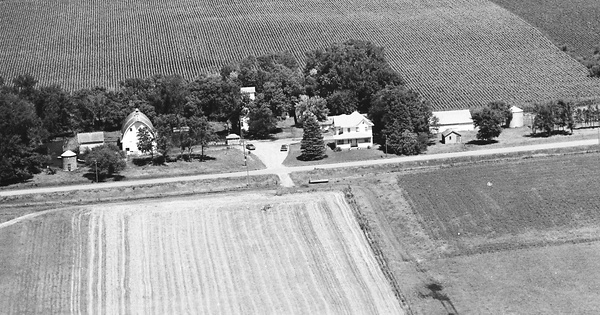 Vintage Aerial photo from 1968 in Winnebago County, IA