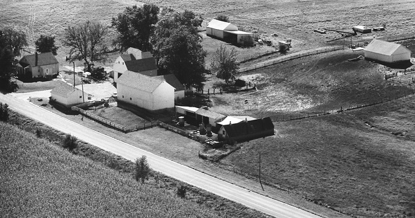Vintage Aerial photo from 1972 in Cedar County, IA
