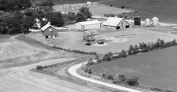 Vintage Aerial photo from 1978 in Iowa County, IA