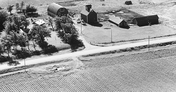 Vintage Aerial photo from 1971 in Emmet County, IA
