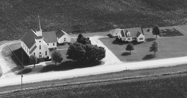Vintage Aerial photo from 1987 in Clinton County, IA