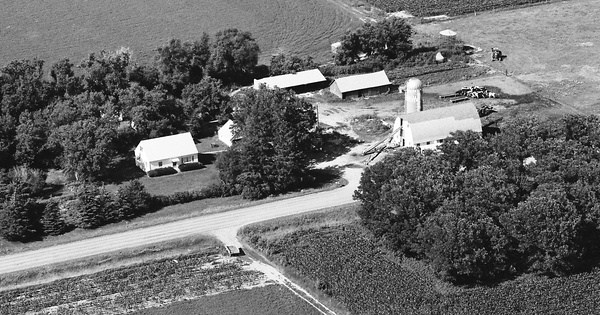 Vintage Aerial photo from 1984 in Freeborn County, MN