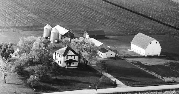 Vintage Aerial photo from 1966 in Benton County, IN