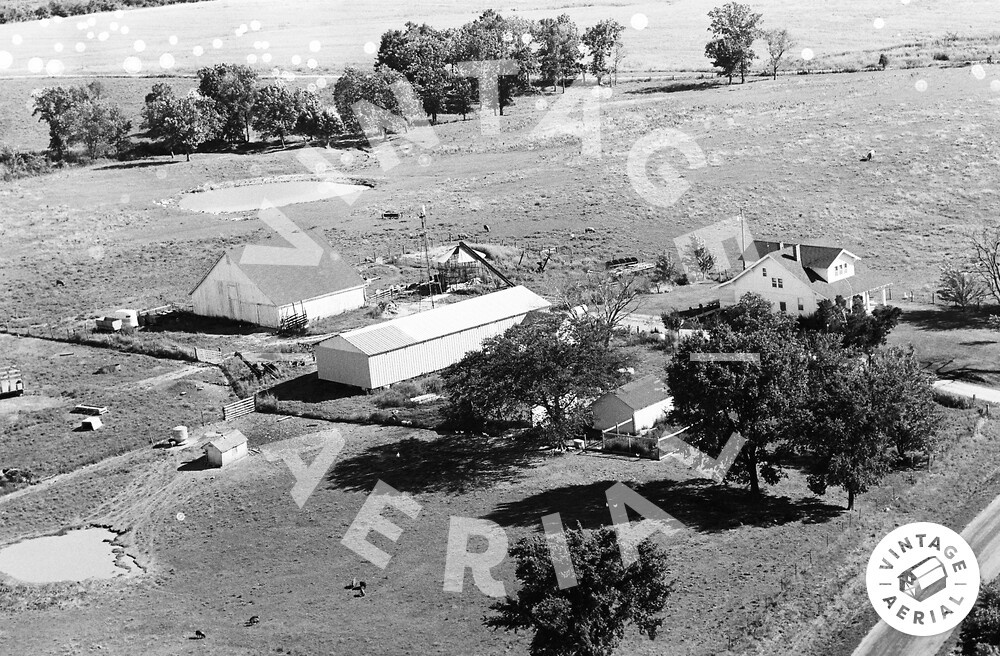 Vintage Aerial Missouri Ralls County 1970 33ORA10