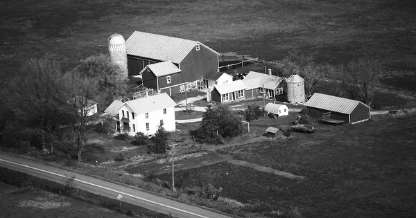 Vintage Aerial photo from 1977 in Waupaca County, WI