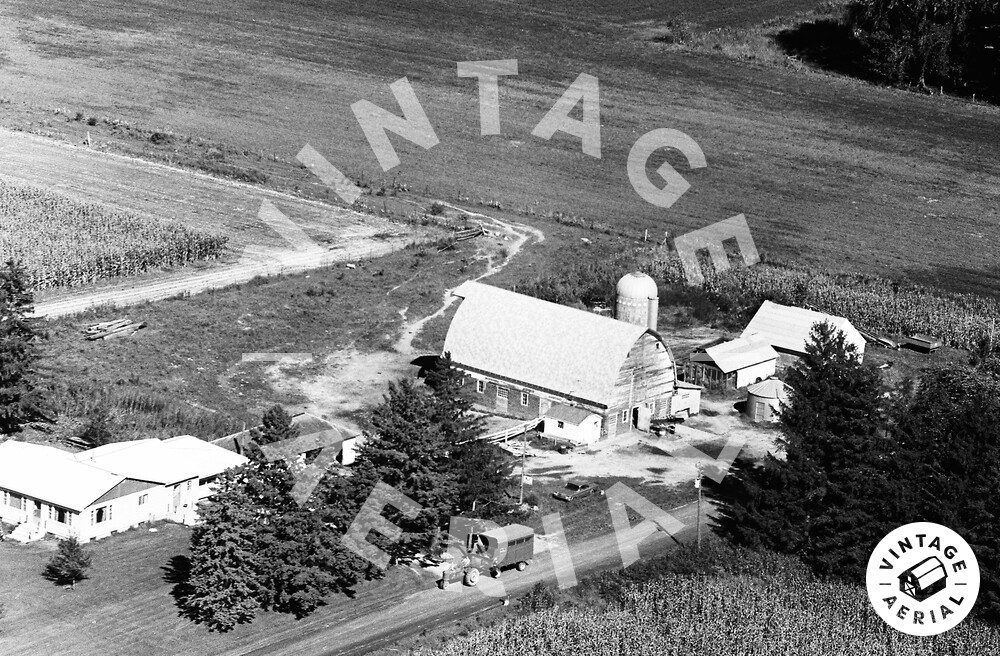 Vintage Aerial Wisconsin Dunn County 1972 83EDU30