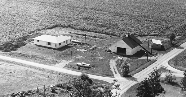 Vintage Aerial photo from 1967 in Edgar County, IL