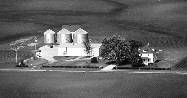 Vintage Aerial photo from 1976 in Macon County, IL