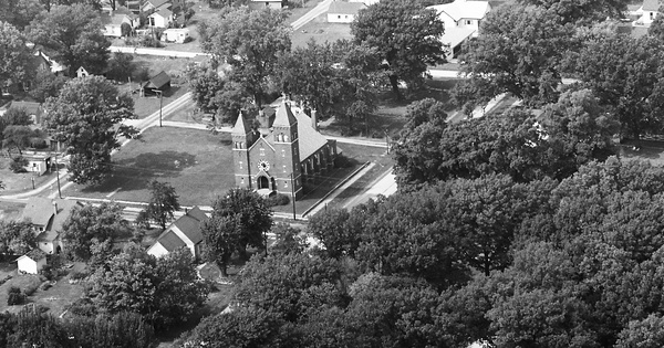 Vintage Aerial photo from 1966 in McLean County, IL