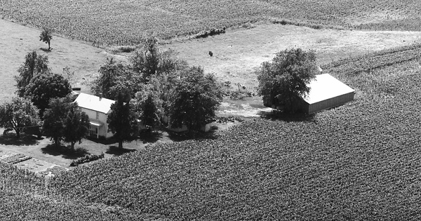 Vintage Aerial photo from 1980 in Logan County, IL