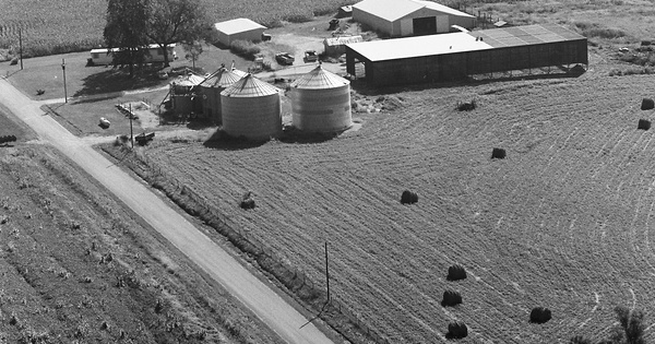 Vintage Aerial photo from 1978 in Lawrence County, IL