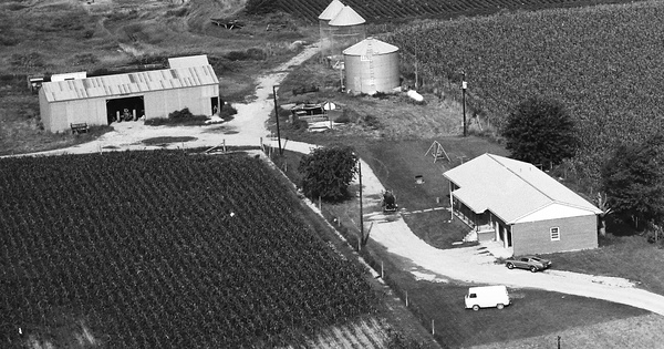 Vintage Aerial photo from 1973 in Clinton County, IN
