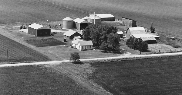 Vintage Aerial photo from 1977 in Shelby County, MO
