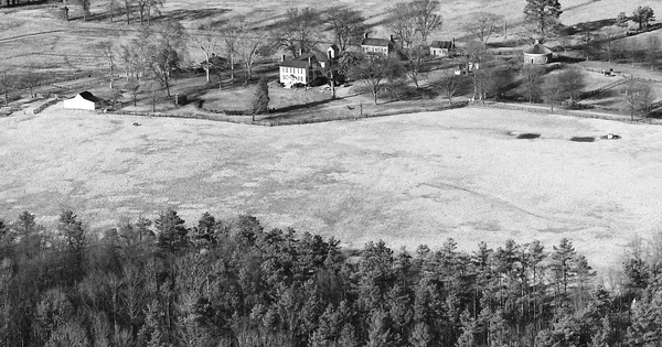 Vintage Aerial photo from 1990 in Powhatan County, VA