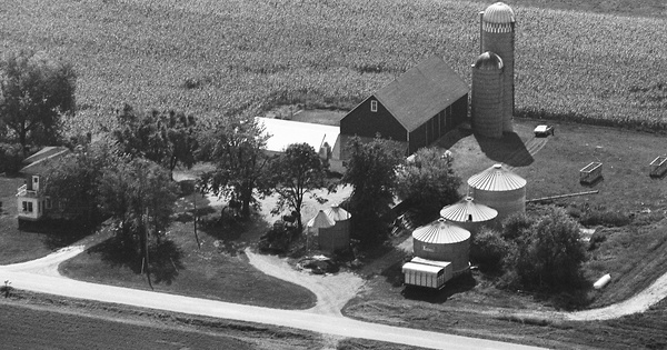 Vintage Aerial photo from 1976 in Dodge County, WI