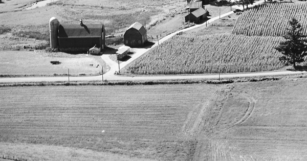 Vintage Aerial photo from 1968 in Dunn County, WI