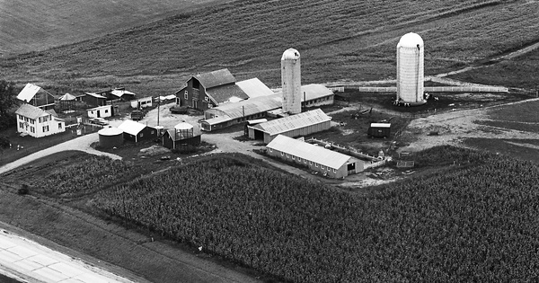 Vintage Aerial photo from 1965 in Lafayette County, WI