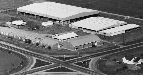 Vintage Aerial photo from 1986 in Wharton County, TX