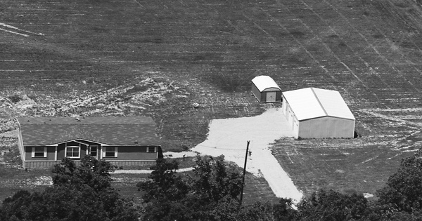 Vintage Aerial photo from 1990 in Lewis County, TN