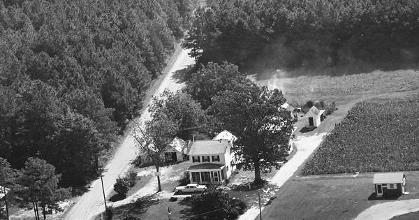 Vintage Aerial photo from 1978 in Mathews County, VA