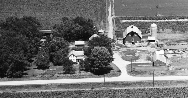 Vintage Aerial photo from 1976 in Clay County, IA