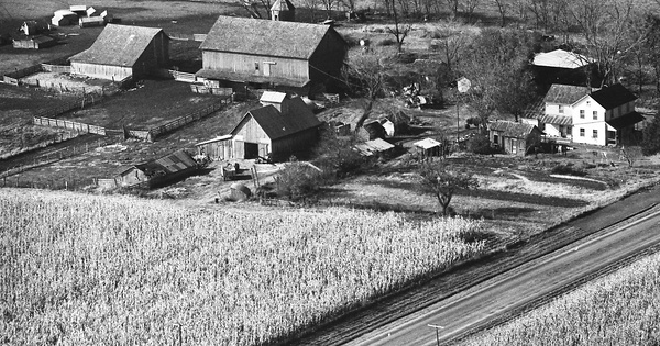 Vintage Aerial photo from 1972 in Iowa County, IA