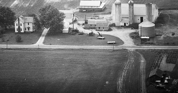 Vintage Aerial photo from 1975 in Lenawee County, MI