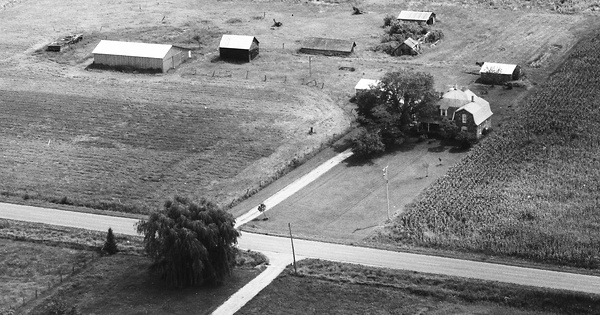 Vintage Aerial photo from 1985 in Gladwin County, MI