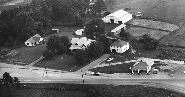 Vintage Aerial photo from 1965 in Yadkin County, NC