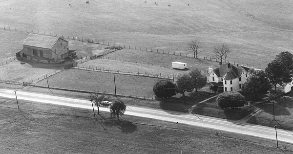 Vintage Aerial photo from 1966 in Augusta County, VA