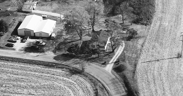 Vintage Aerial photo from 1982 in Union County, IL