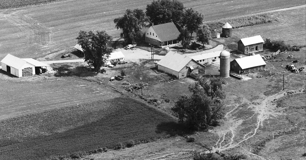 Vintage Aerial photo from 1983 in Washington County, IL